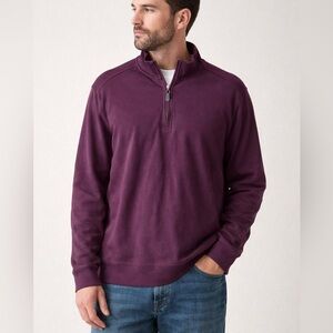Tommy Bahama 1/4 Zip Pullover Men’s Large Berry Purple Pima Cotton
